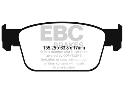 EBC Audi B9 Greenstuff 2000 Series Sport Front Brake Pads - ATE Caliper (A4 & A5) - ML Performance UK