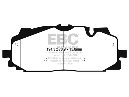 EBC AUDI C8 D5 REDSTUFF SPORT FRONT BRAKE PADS - AKEBONO CALIPER (A6, A8 & A7) - ML Performance UK