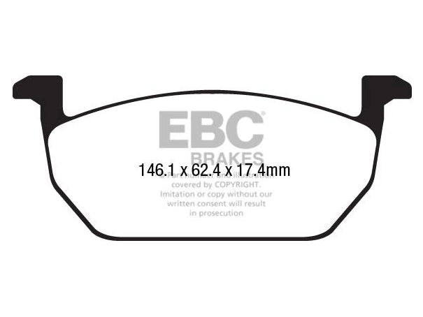 EBC Audi Seat Skoda Volkswagen Greenstuff 2000 Series Sport Front Brake Pads - ATE Caliper (Inc. 8X A1, 5F Leon, 5E octavia & MK7 Golf) - ML Performance UK