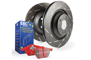 EBC Audi 8J Redstuff 3000 Series Front Sport Brake Pads & USR Slotted Discs Kit - ATE Caliper (TT &TTS) | ML Performance UK