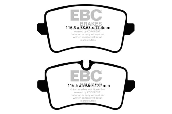 EBC Audi C7 D4  Redstuff Sport Rear Brake Pads - TRW Caliper (Inc. A6, A7, A8 & S8) | ML Performance UK