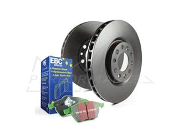 EBC Audi D3 A8 Greenstuff 2000 Series Sport Brakes Pad And Premium OE Replacement Plain Disc Kit To Fit Front - ATE Caliper | ML Performance UK