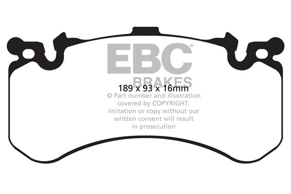 EBC Audi D4 C7 Redstuff Sport Front Brake Pads - Brembo Caliper (S6, S7 & S8) | ML Performance UK