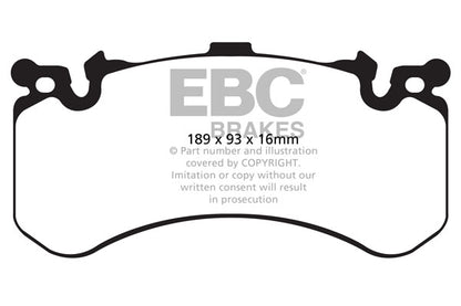 EBC Audi D4 C7 Redstuff Sport Front Brake Pads - Brembo Caliper (S6, S7 & S8) | ML Performance UK