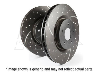 EBC Audi Porsche Volkswagen Slotted And Dimpled Sport Front Discs - Brembo Caliper (Inc. 4L Q7, E1 Cayenne, E1 Cayenne S & Touareg) | Supercar Parts UK