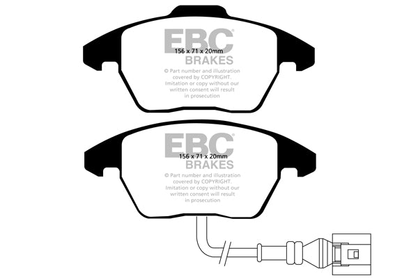 EBC Audi Seat Skoda Volkswagen Yellowstuff 4000 Series Front Sport Brake Pads & BSD Series Sport Discs Discs Kit - ATE Caliper (Inc. 8V A3, 1P Leon, 1Z Octavia & MK6 Golf) | ML Performance UK