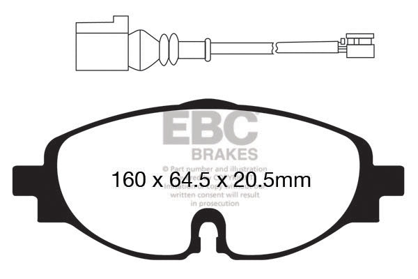 EBC Audi Seat Skoda Volkswagen Yellowstuff 4000 Series Front Sport Brake Pads & BSD Series Sport Discs Kit - ATE Caliper (8V A3, 5F Leon, 5E Octavia & MK7 Golf) | ML Performance UK