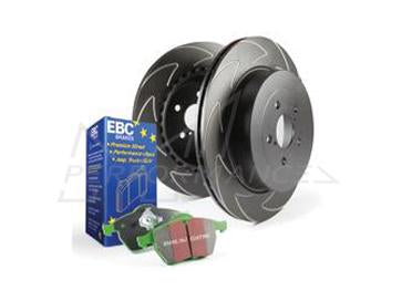 EBC PD16KF100 Audi Skoda Volkswagen Greenstuff 2000 Series Front Sport Brake Pads & BSD Series Sport Discs Kit - ATE Caliper (8P A3, 3T Superb, MK6 Golf GTI & B6 Passat)