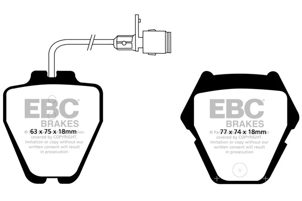 EBC Audi Volkswagen Greenstuff 2000 Series Sport Front Brake Pads - Brembo Caliper (D2 S8, D2 A8 & B5 Passat) | ML Performance UK