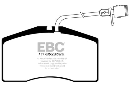 EBC Audi Volkswagen Redstuff Sport Front Brake Pads - Brembo Caliper (D2 S8 & Phaeton) | ML Performance UK
