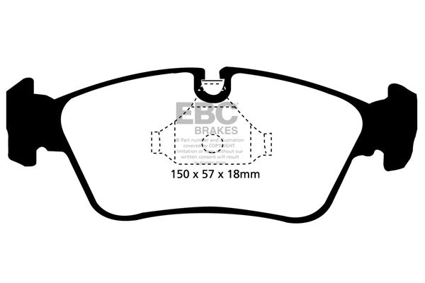 EBC BMW E46 E58 Orangestuff Race Front Brake Pads - ATE Caliper (Inc. 316i, 318d, Z3 & Z4) | ML Performance UK