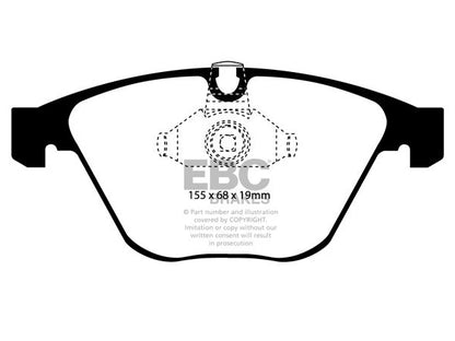 EBC BMW E60 E61 E63 E64 Greenstuff 2000 Series Sport Brakes Pad And USR Front Slotted Discs Kit To Fit Front - ATE Caliper (540i, 545i, 630i & 645i) | ML Performance UK