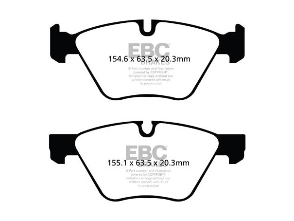 EBC BMW E81 E82 E87 E88 Greenstuff 2000 Series Sport Brakes Pad And Premium OE Replacement Plain Disc Kit To Fit Front - ATE Caliper (120i, 120d &125i) | ML Performance UK