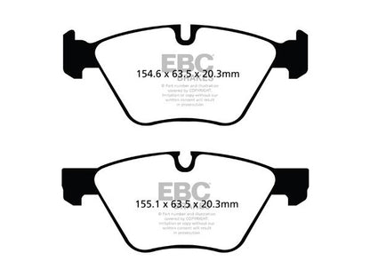 EBC BMW E81 E82 E87 E88 Greenstuff 2000 Series Sport Brakes Pad And Premium OE Replacement Plain Disc Kit To Fit Front - ATE Caliper (120i, 120d &125i) | ML Performance UK