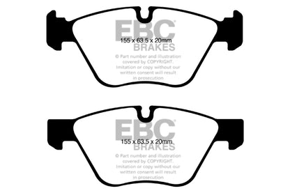 EBC BMW E81 E82 E87 E88 Yellowstuff 4000 Series Front Sport Brake Pads & Slotted And Dimpled Sport Discs Kit - ATE Caliper (123i & 130i) | ML Performance UK
