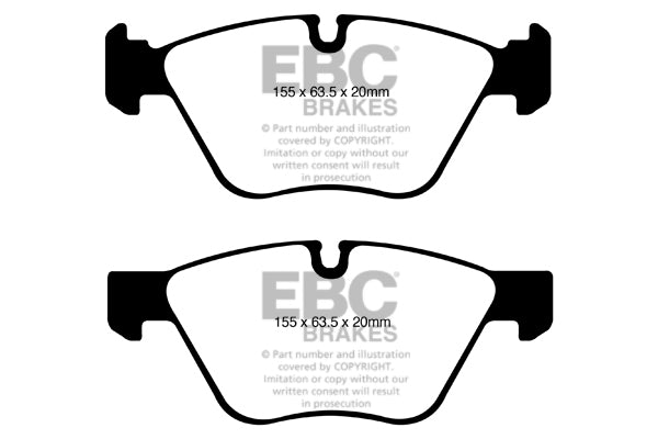 EBC BMW E81 E82 E87 E88 Yellowstuff 4000 Series Front Sport Brake Pads & USR Front Slotted Discs Kit - ATE Caliper (123i & 130i) | ML Performance UK
