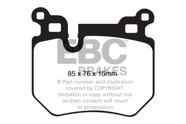 EBC BMW E82 E88 135i Yellowstuff 4000 Series Rear Sport Brake Pads & Premium OE Replacement Plain Discs Kit | ML Performance UK