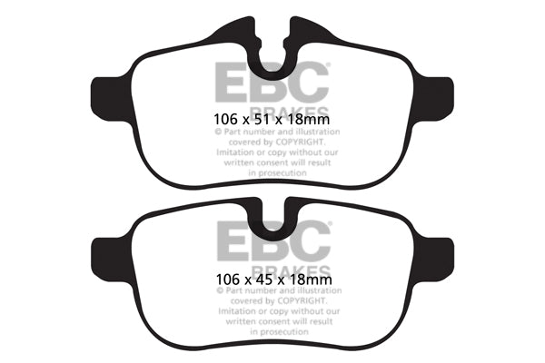 EBC BMW E89 Redstuff Sport Rear Brake Pads - TRW Calliper (Inc. Z4 18i, Z4 20i, Z4 28i & Z4 30i) | ML Performance UK