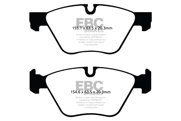 EBC BMW E90 E91 E92 E84 Yellowstuff 4000 Series Front Sport Brake Pads & Premium OE Replacement Plain Discs Kit - ATE Caliper (Inc. 330i, 325ix, 330ix & X1 28i) | ML Performance UK