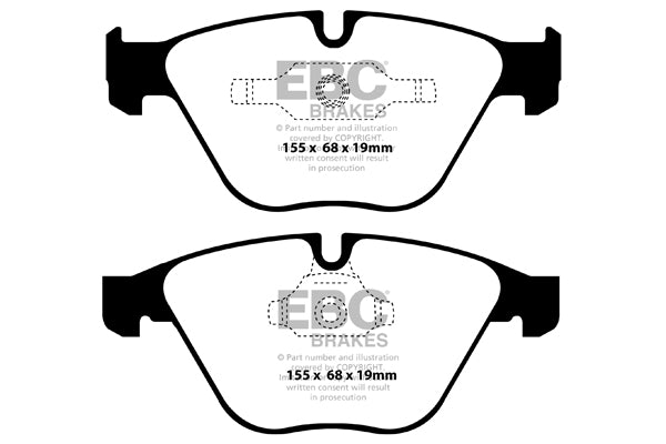 EBC BMW E90 E91 E92 E93 Yellowstuff 4000 Series Front Sport Brake Pads & Premium OE Replacement Plain Discs Kit - ATE Caliper (Inc. 325i, 330i, 335i & 335ix) | ML Performance UK