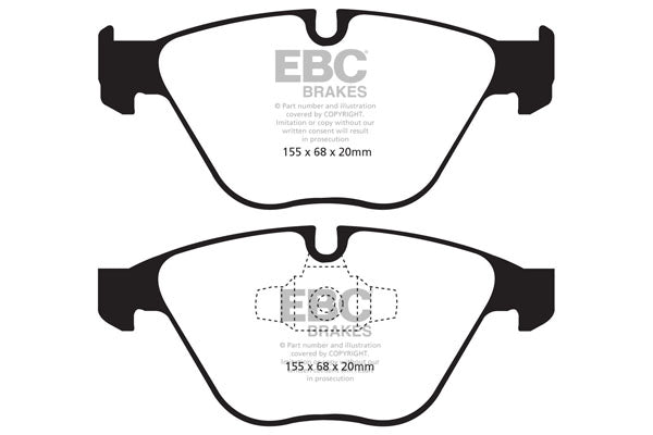 EBC BMW E90 E91 E93 E89 Greenstuff 2000 Series Sport Front Brake Pads - ATE Caliper (Inc. 318i, 320i, 325i & Z4) | ML Performance UK