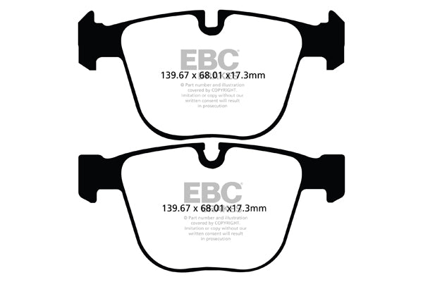 EBC BMW F01 F02 F04 F07 Greenstuff 2000 Series Sport Rear Brake Pads - ATE Caliper (Inc. 520i GT, 740i, 760i & ActiveHybrid 7) | ML Performance UK