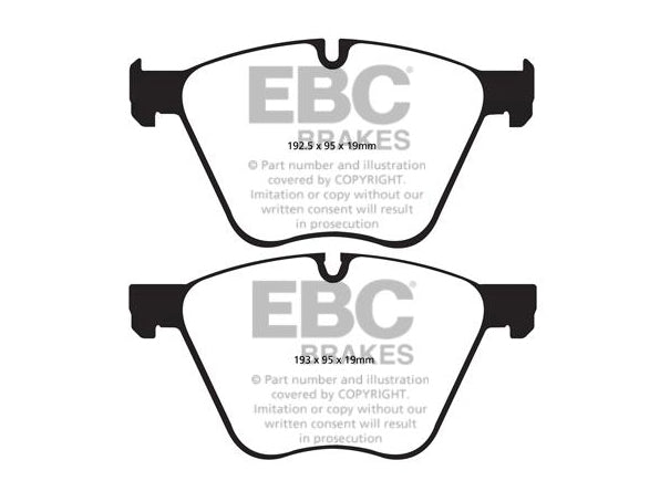 EBC BMW F01 F02 F04 Greenstuff 2000 Series Front Sport Brake Pads & Premium OE Replacement Riveted Discs Kit - ATE Caliper (730i, 740i, 740ixi & ActiveHybrid 7) | ML Performance UK