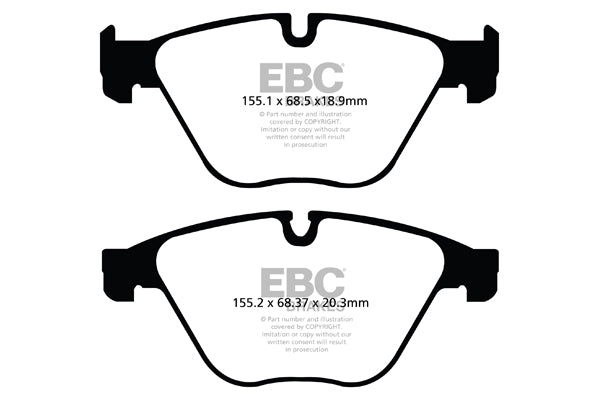 EBC BMW F10 F11 Greenstuff 2000 Series Sport Front Brake Pads - ATE Caliper (Inc. 520i, 525i, 528i & 530i) | ML Performance UK