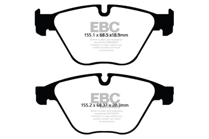 EBC BMW F10 F11 Greenstuff 2000 Series Sport Front Brake Pads - ATE Caliper (Inc. 520i, 525i, 528i & 530i) | ML Performance UK