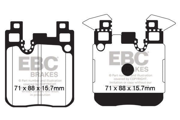 EBC BMW F20 F22 F30 F32 Orangestuff Race Rear Brake Pads - Brembo Caliper (Inc. M135, M240i, 335i & 440i) | ML Performance UK