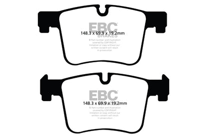  EBC BMW F20 F22 F30 F32 Yellowstuff 4000 Series Front Sport Brake Pads & Slotted And Dimpled Sport Discs Kit - ATE Caliper (Inc. 120i, 125i, 220i & 320i) | ML Performance UK