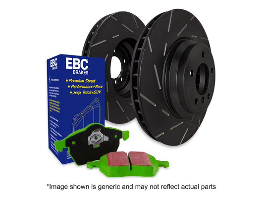 EBC BMW F22 F23 F30 F32 Greenstuff 2000 Series Front Sport Brake Pads & USR Front Slotted Discs Kit - ATE Caliper (Inc. 125i, 228i, 330i & 430i) - ML Performance UK