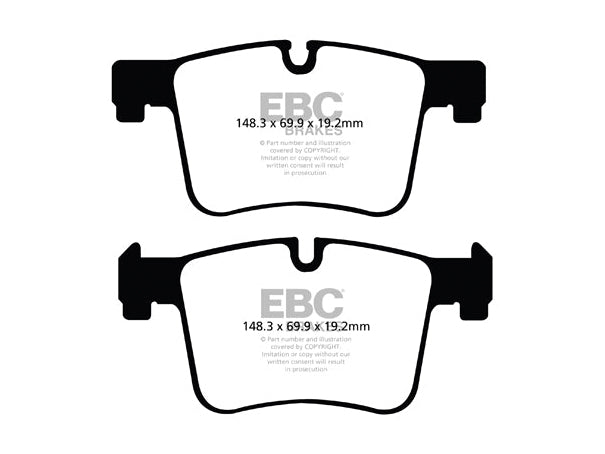 EBC BMW F22 F23 F30 F32 Greenstuff 2000 Series Front Sport Brake Pads & USR Front Slotted Discs Kit - ATE Caliper (Inc. 125i, 228i, 330i & 430i) - ML Performance UK