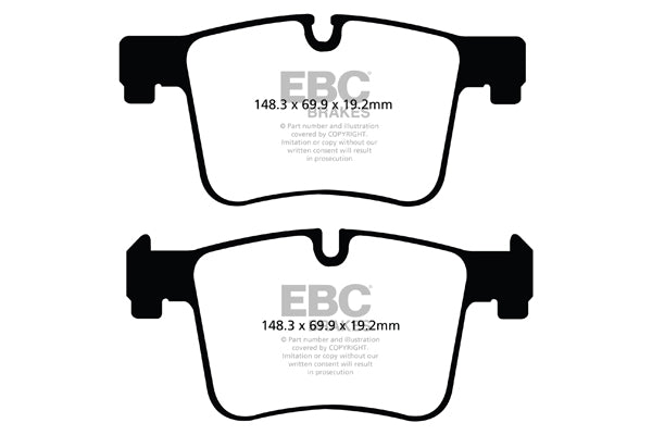 EBC BMW F22 F30 F32 F36 Yellowstuff 4000 Series Front Sport Brake Pads & Premium OE Replacement Plain Discs Kit - ATE Caliper (228i, 325i, 328i & 430i) | ML Performance UK
