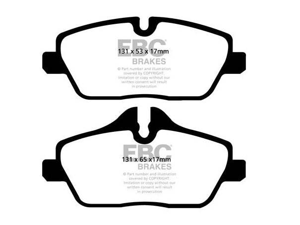 EBC BMW F45 214i Greenstuff 2000 Series Sport Brakes Pad & USR Slotted Disc Kit - TRW Caliper | ML Performance UK