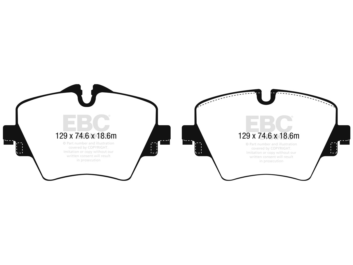 EBC BMW F45 F46 G30 G31 Redstuff Sport Front Brake Pad - TRW Caliper (Inc. 218i, 220i, 220d & 520i) - ML Performance UK