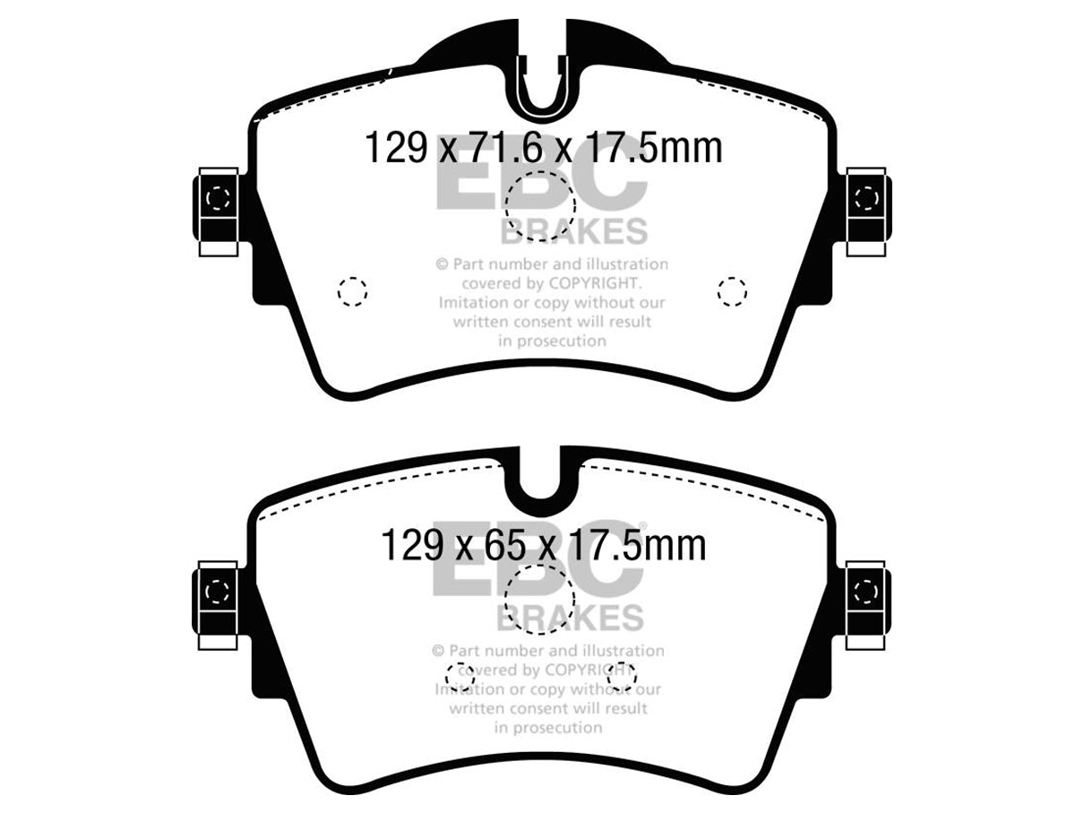 EBC BMW F45 F46 Redstuff Sport Front Brake Pads - TRW Caliper (218i & 216i) - ML Performance UK