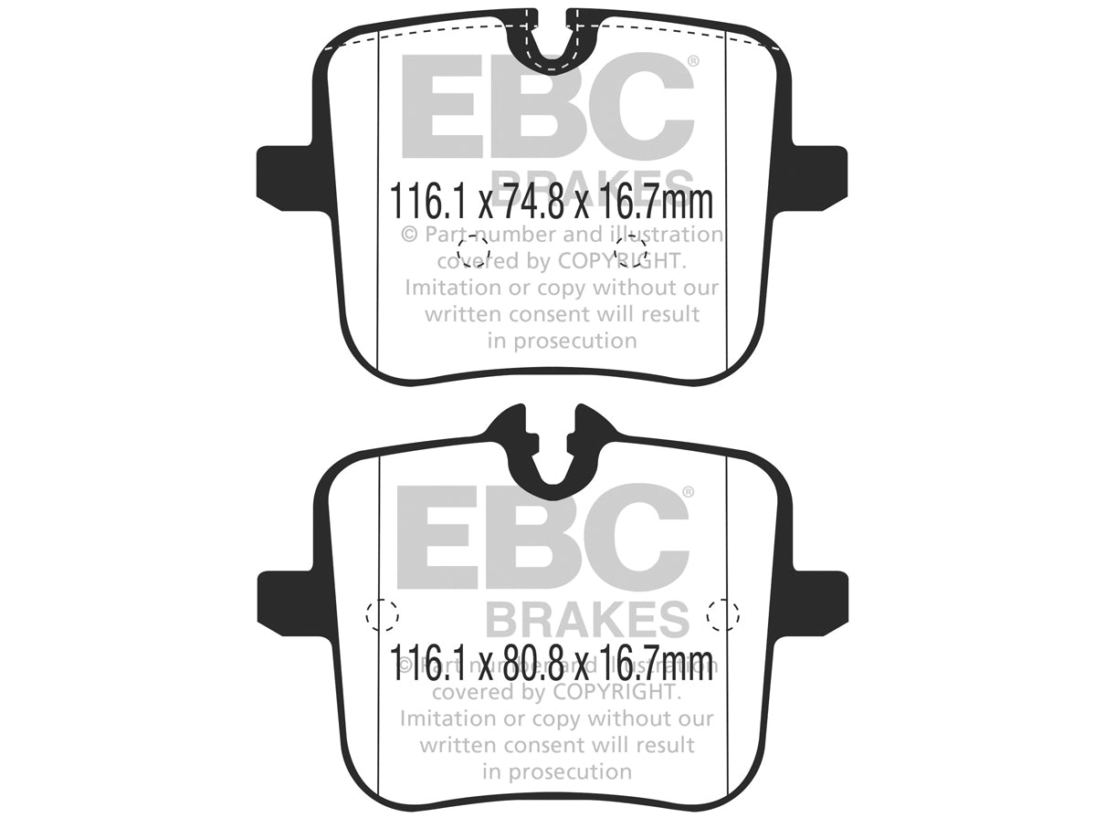 EBC BMW F90 M5 Bluestuff NDX Trackday Rear Brake Pads - Brembo Caliper - ML Performance UK