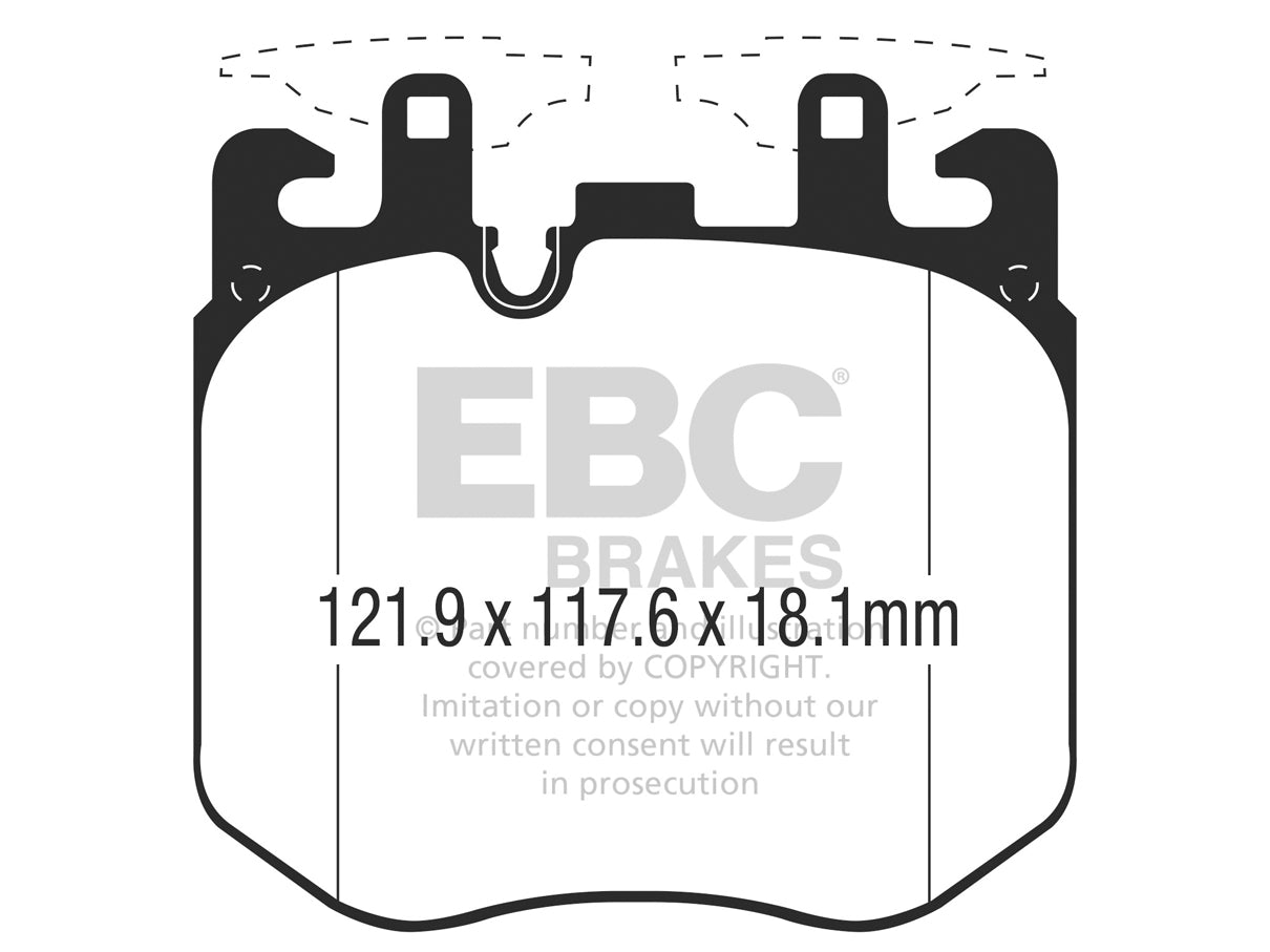 EBC BMW G11 G20 G30 G32 Redstuff Sport Front Brake Pads - Brembo Caliper (Inc. M340ix, M550ix, 640i & 750i) - ML Performance UK