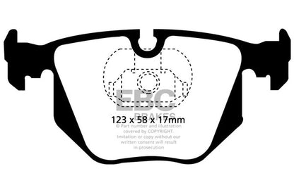 EBC BMW Land Rover Greenstuff 6000 Series Truck And SUV Rear Brake Pads - ATE Caliper (Inc. L322 Range Rover, E53 X5, E38 725i, E83 X3 30d & E83 X3 20d) | ML Performance UK