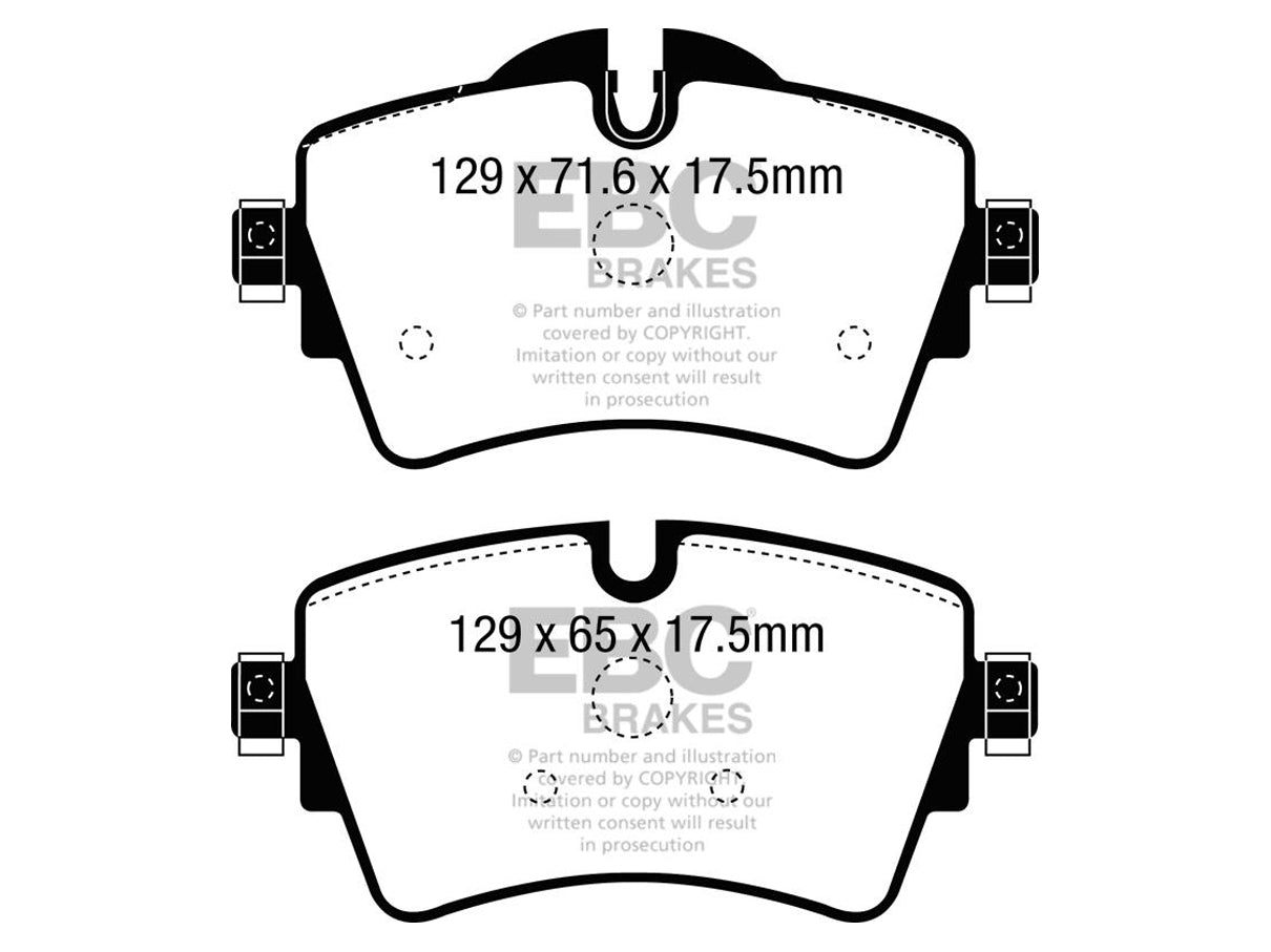 EBC BMW MINI Greenstuff 2000 Series Sport Front Brake Pads - TRW Caliper (Inc. F45 218i, F46 216i, F55 Mini Cooper S & F54 Clubman) - ML Performance UK