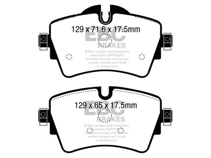 EBC BMW MINI Greenstuff 2000 Series Sport Front Brake Pads - TRW Caliper (Inc. F45 218i, F46 216i, F55 Mini Cooper S & F54 Clubman) - ML Performance UK