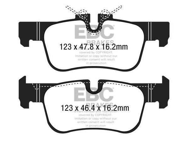 EBC BMW Redstuff Sport Rear Brake Pads - ATE Caliper (Inc. 214i, 216i, 218i & 220i) - ML Performance UK