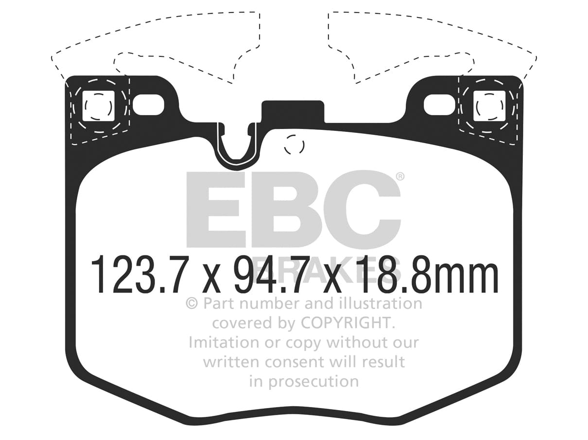 EBC BMW TOYOTA Greenstuff 2000 Series Sport Front Brake Pads - Brembo Calliper (Inc. G20 M340i, G30 M550i, G29 Z4 M40i & GR Supra) - ML Performance UK