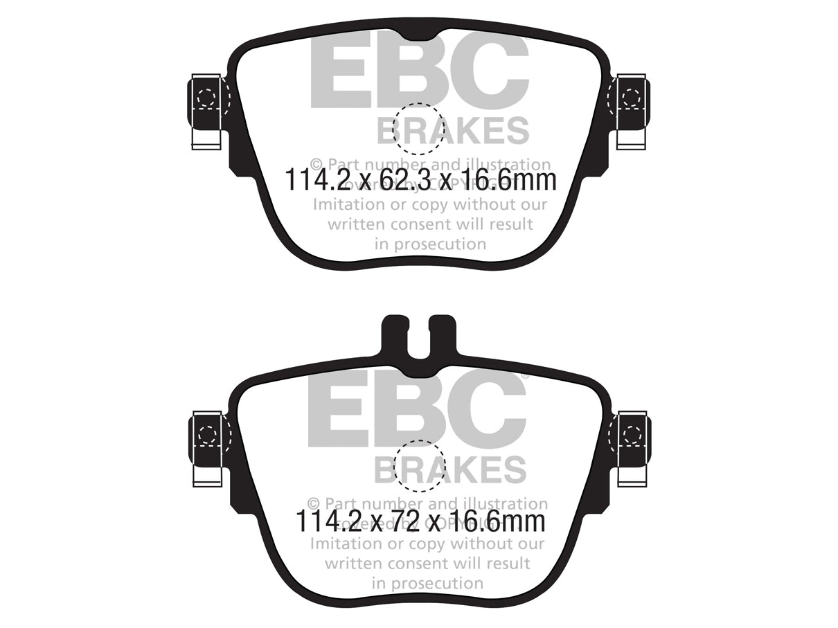 EBC Mercedes-Benz C257 W/S213 A/C238 Redstuff Sport Rear Brake Pads (Inc. CLS400d, CLS350d, E300e & E400 TD) - ML Performance UK