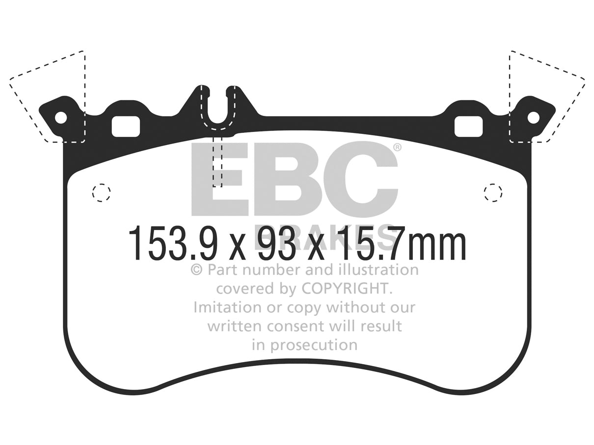 EBC Mercedes-Benz C/X117 CLA45 AMG Redstuff Sport Front Brake Pads - Brembo Caliper - ML Performance UK