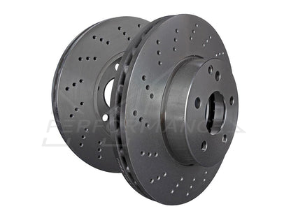 EBC Porsche 718 981 987 Premium OE Replacement Drilled Rear Discs - Brembo Calliper (Boxster GTS, Boxster Spyder, Cayman S & Cayman GTS) | ML Performance UK