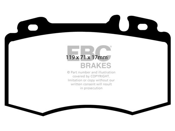 EBC Mercedes-Benz W203 CL203 C209 R171 Greenstuff 2000 Series Sport Brakes Pad And Premium OE Replacement Drilled Disc Kit To Fit Front - Brembo Caliper (Inc. C320, E300, S320 & SL280)  ML Performance UK
