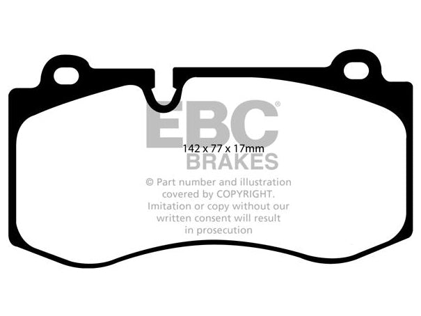 EBC Mercedes-Benz W221 Greenstuff 2000 Series Front Sport Brake Pads & Premium OE Replacement Drilled Discs Kit - Brembo Caliper (S280, S350 & S400) | ML Performance UK