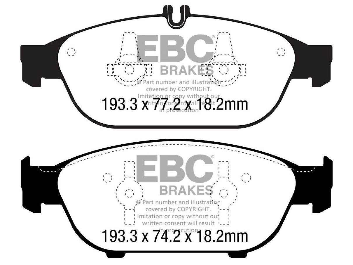 EBC Mercedes-Benz W/S212 A/C207 E500 Redstuff Sport Front Brake Pads - ATE Caliper - ML Performance UK